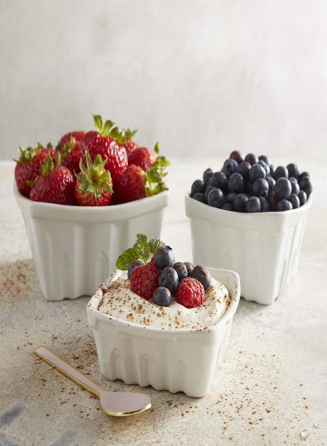 47th & Main Creative Brands MR699 47th & Main Porcelain Berry Basket, Medium, White - Image 5